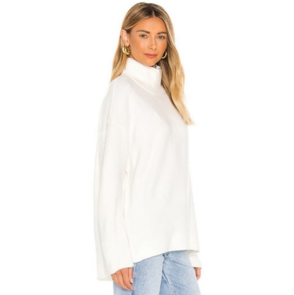Free people afterglow ivory mock neck sweater - Picture 1 of 12